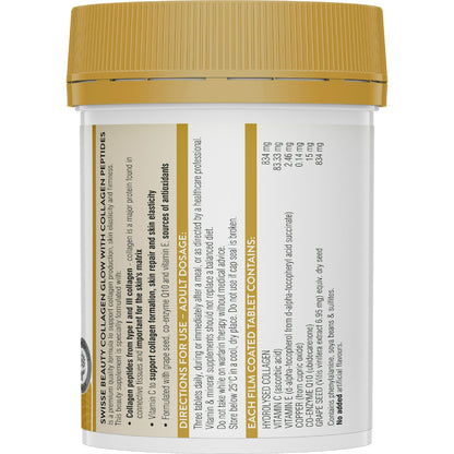 Swisse Beauty Collagen Glow Peptides Tablets 120 Pack