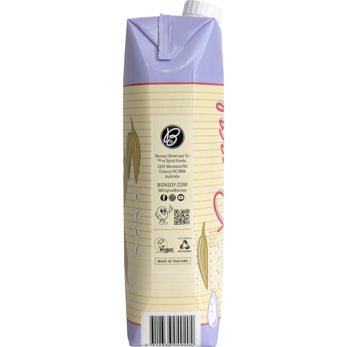 Bonsoy Unsweetened Oat Milk 1l
