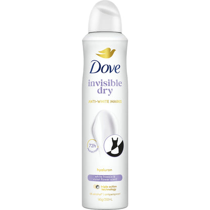 Dove Women Advanced 72hr Deodorant Aerosol Invisible 250ml