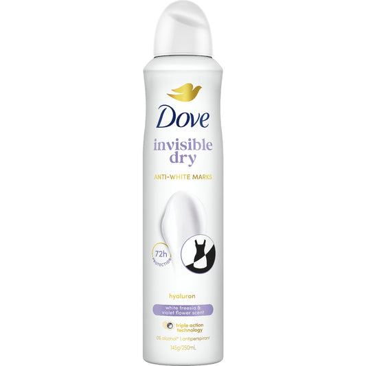 Dove Women Advanced 72hr Deodorant Aerosol Invisible 250ml