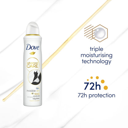 Dove Advanced Care Antiperspirant Deodorant Invisible Dry 72h 250 Ml