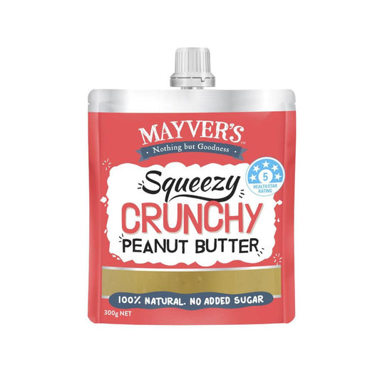 Mayver's Squeezy Crunchy Peanut Butter - 300 GRAM