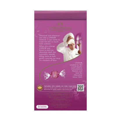 Lindt Lindor Raspberry & Cream Chocolate Bag - 123GRAM