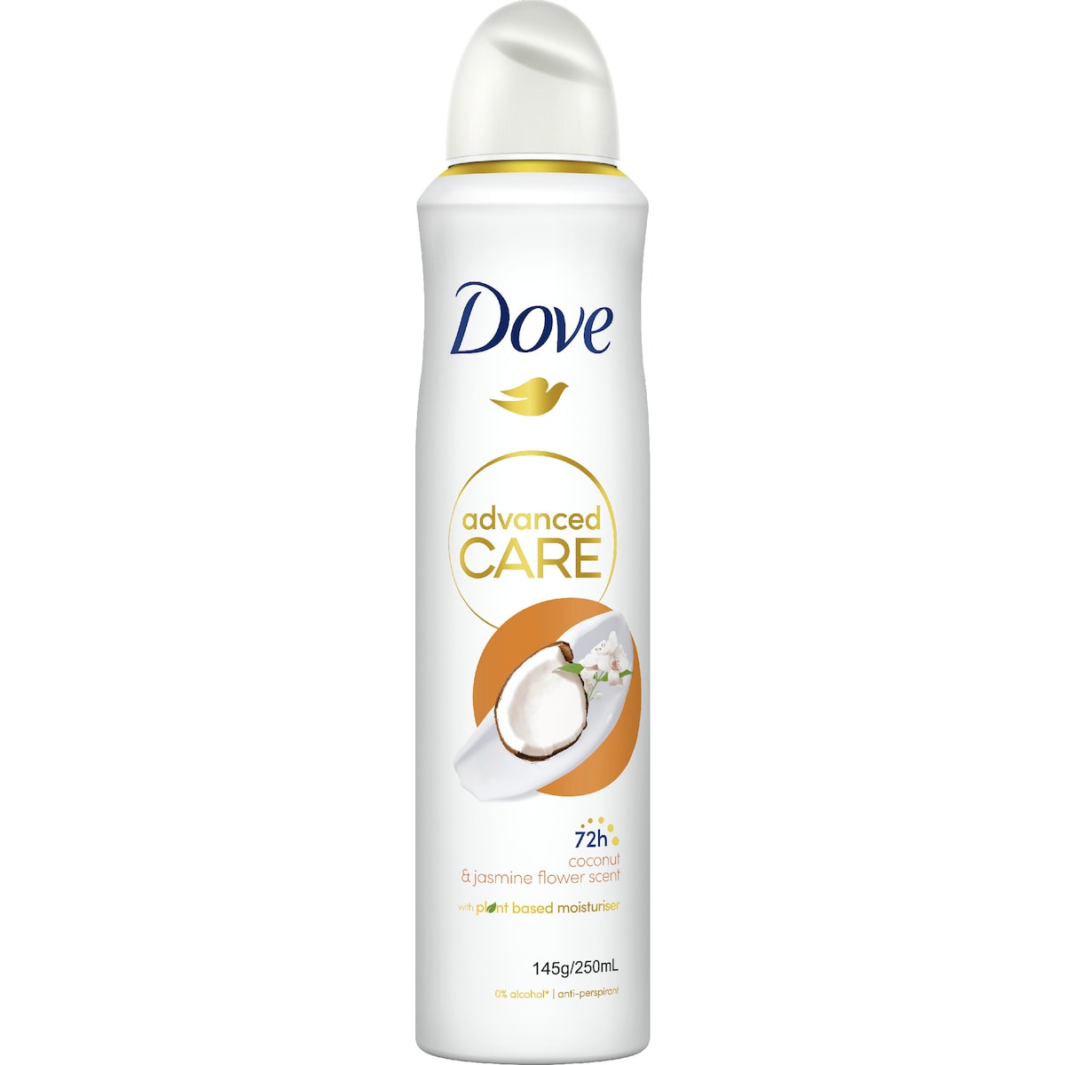 Dove Women Advanced 72hr Deodorant Aerosol Coconut 250ml