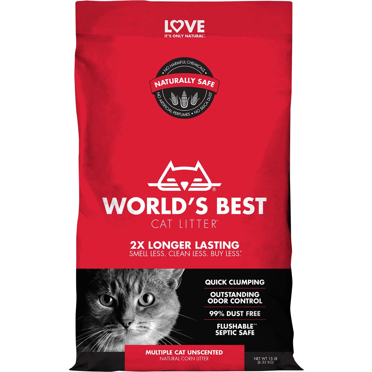 World's Best Multiple Cat Clumping Litter 3.63Kg