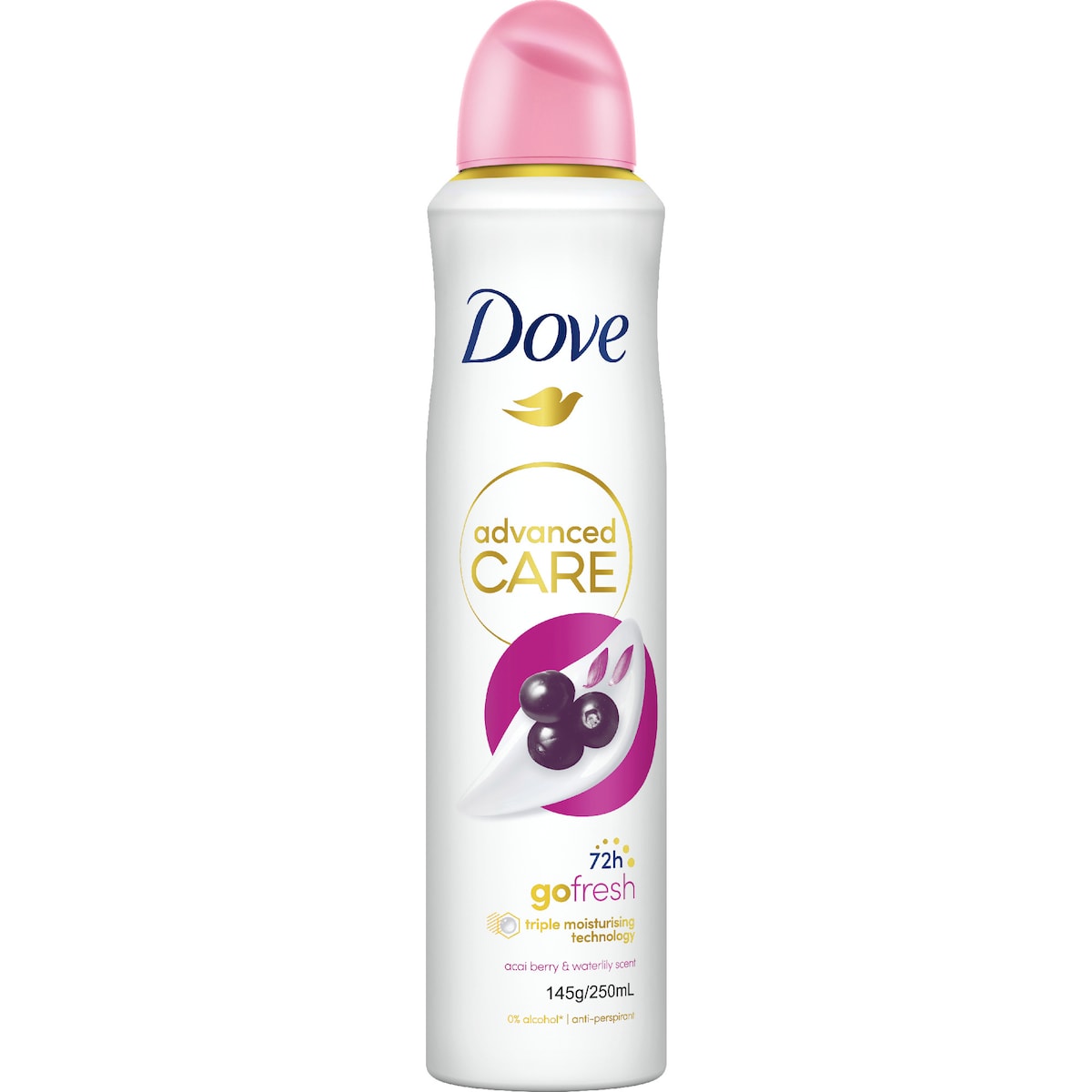 Dove Women Advanced 72hr Deodorant Aerosol Berry 250ml
