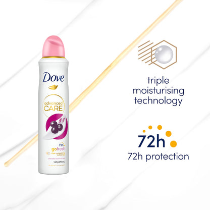 Dove Women Advanced 72hr Deodorant Aerosol Berry 250ml