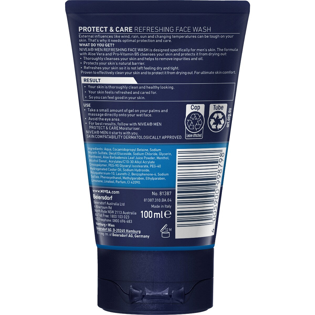 Nivea Men Refreshing Face Wash With Aloe Vera 100ml