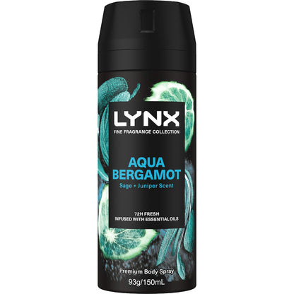 Lynx Fine Fragrance Body Spray Aqua Bergamot 150ml
