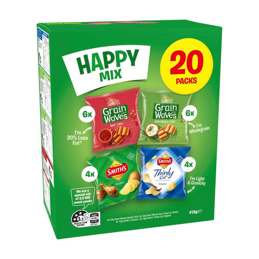 Smith's Variety Happy Snack Mix Lunchbox Multipack 20 Pack - 416g