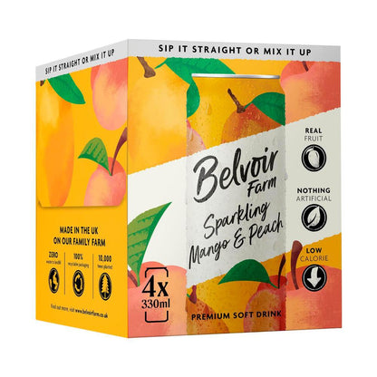 Belvoir Farm Mango & Peach 4x330ml - 4 Pack