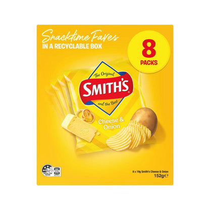 Smith's Potato Chips Lunchbox Multipack Cheese & Onion 8 Pack - 152g