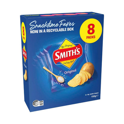 Smith's Potato Chip Lunchbox Multipack Original 8 Pack - 152g
