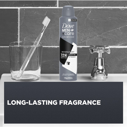 Dove Men+care Advanced 72hr Deodorant Aerosol Invisible Dry 250ml