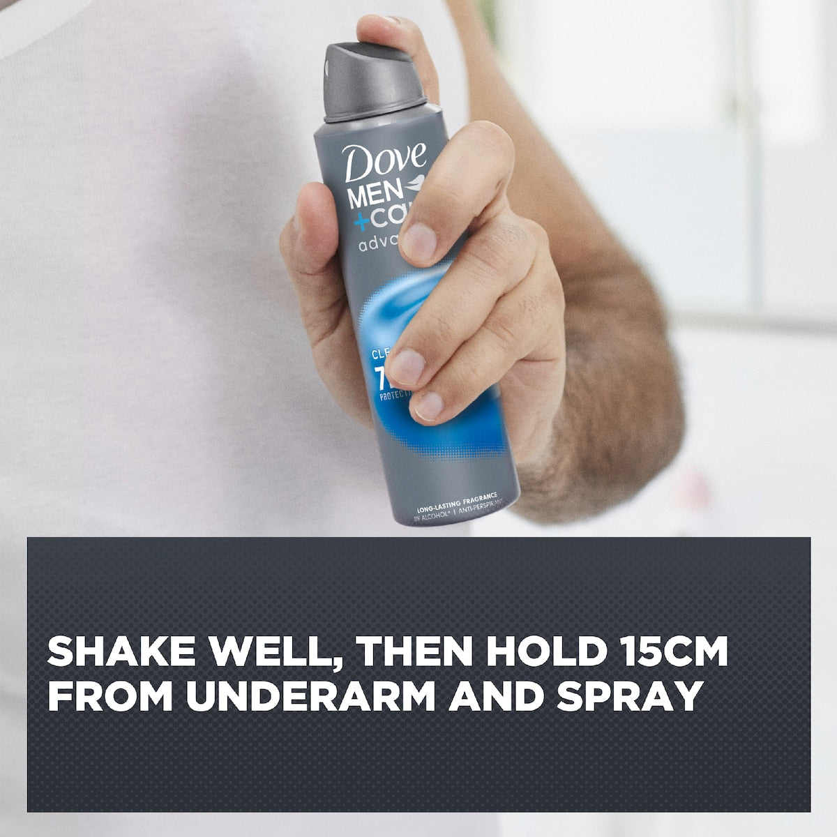 Dove Men+care Advanced 72hr Deodorant Aerosol Clean Comfort 250ml
