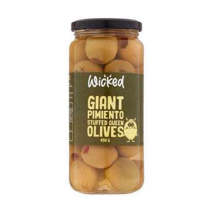 Wicked Giant Pimento Stuffed Olives - 450g