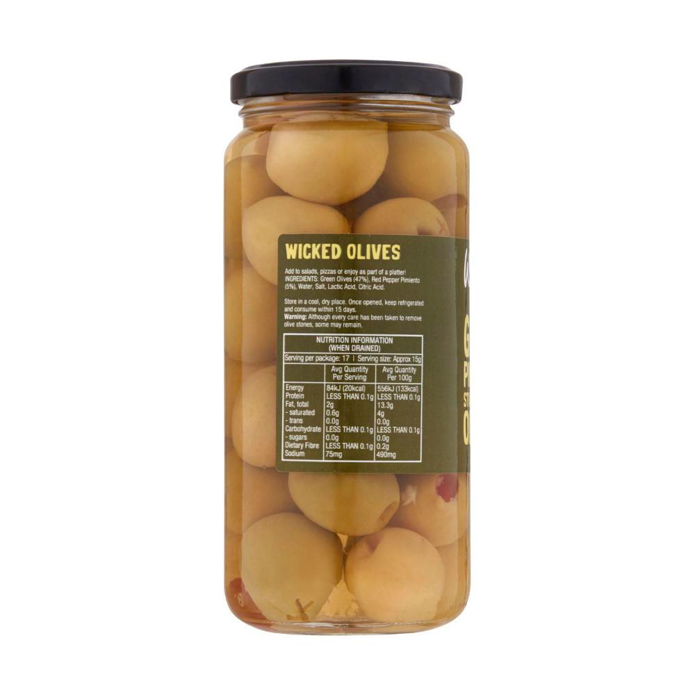 Wicked Giant Pimento Stuffed Olives - 450g