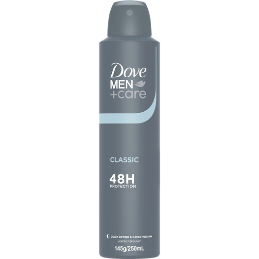 Dove Men+care 48hr Deodorant Aerosol Classic 250ml