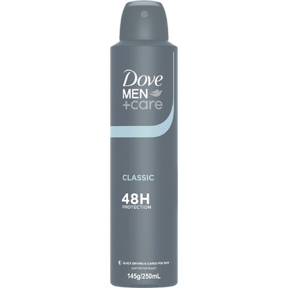 Dove Men+care 48hr Deodorant Aerosol Classic 250ml