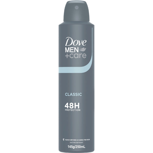 Dove Men+care 48hr Deodorant Aerosol Classic 250ml