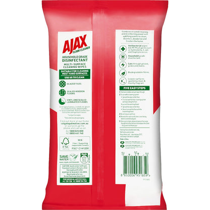 Ajax Floor Disinfectant Wipes 26 Pack