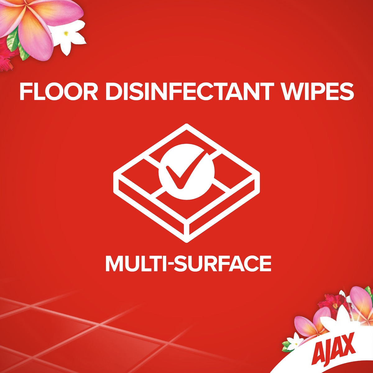 Ajax Floor Disinfectant Wipes 26 Pack
