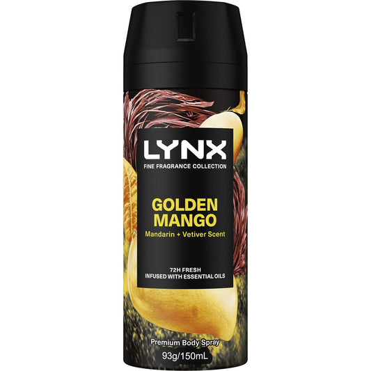 Lynx Premium Body Spray Golden Mango 150ml Each