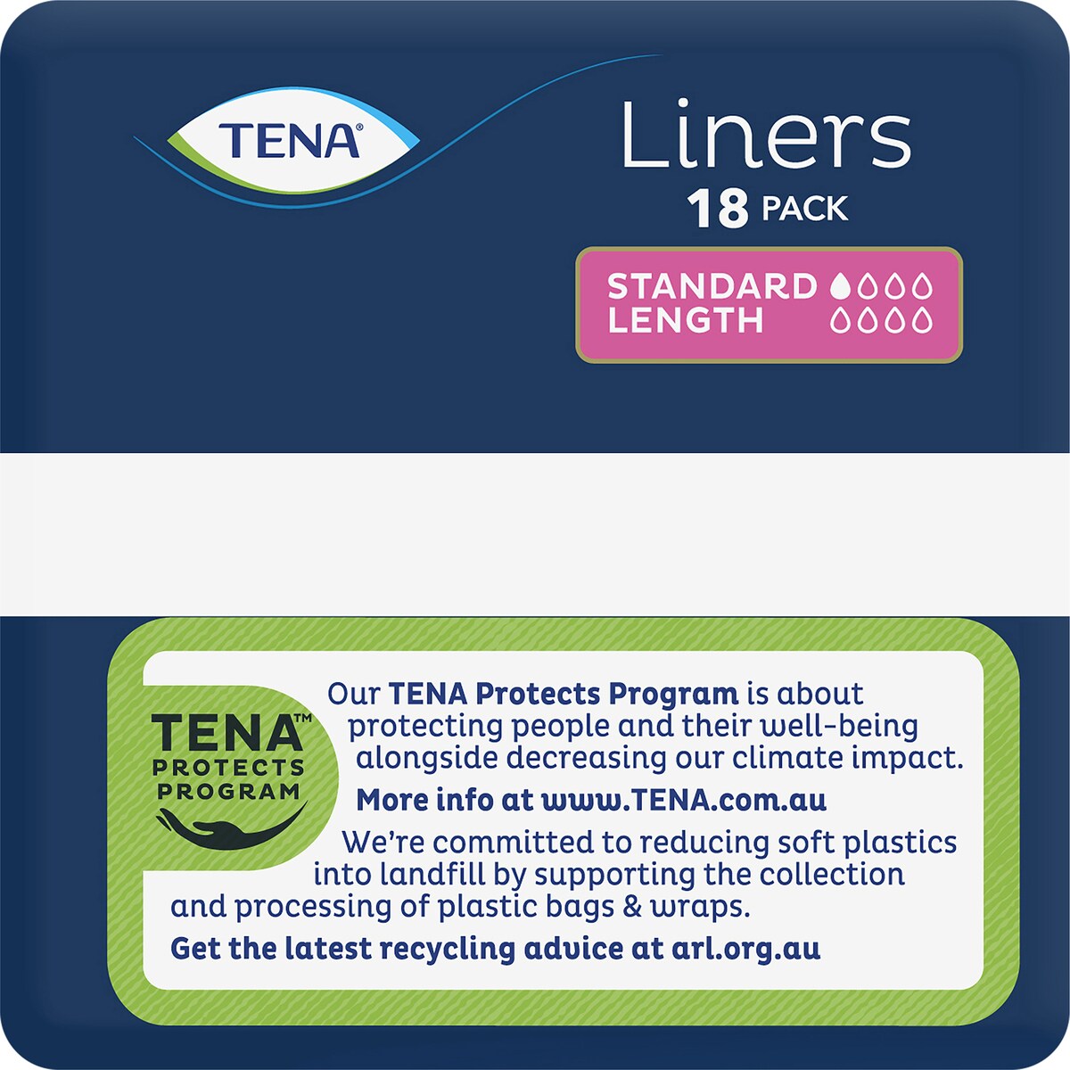 Tena Liners Standard Length 18 Pack
