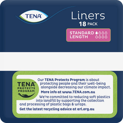Tena Liners Standard Length 18 Pack