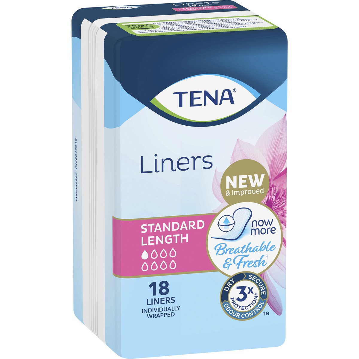 Tena Liners Standard Length 18 Pack