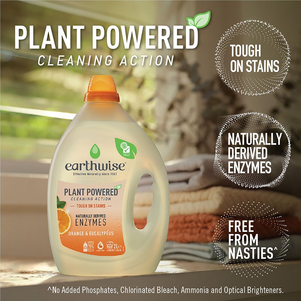 Earthwise Orange & Eucalyptus Laundry Liquid Washing Detergent 2L