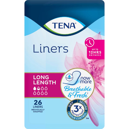 Tena Incontinence Liners Long Length 26 Pack
