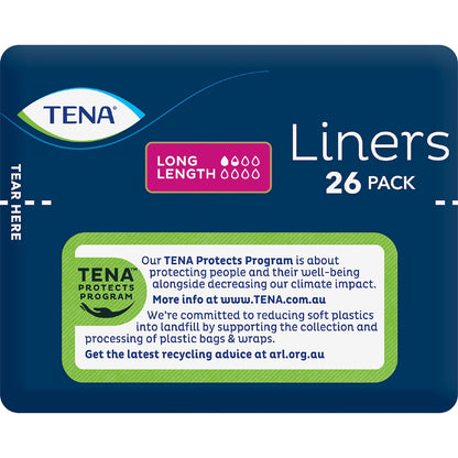 Tena Incontinence Liners Long Length 26 Pack