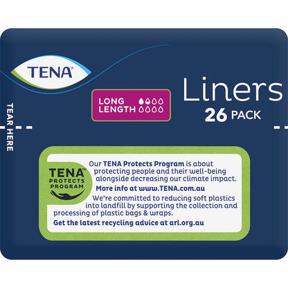 Tena Incontinence Liners Long Length 26 Pack