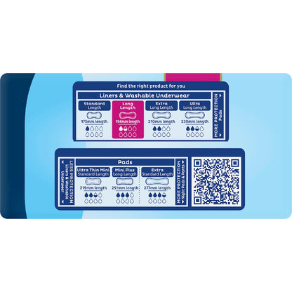 Tena Incontinence Liners Long Length 26 Pack
