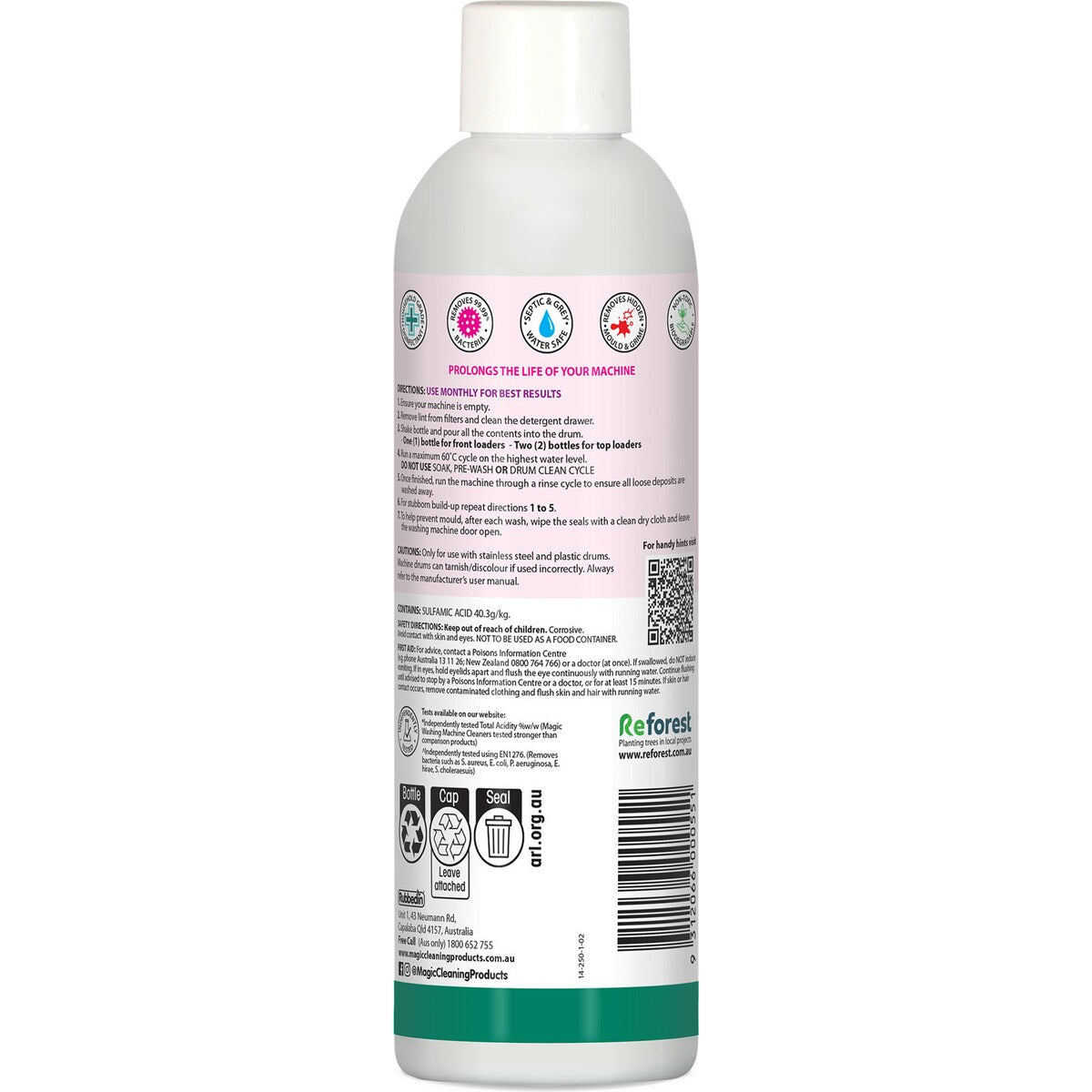 Magic Washing Machine Cleaner Disinfectant 250mL
