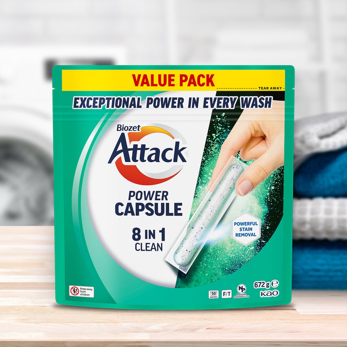 Biozet Attack Power Capsule 8-in-1 Clean Value 50 Pack