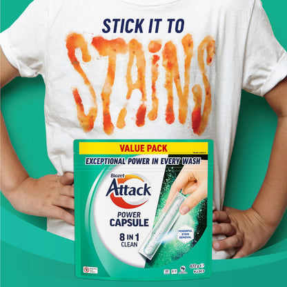 Biozet Attack Power Capsule 8-in-1 Clean Value 50 Pack