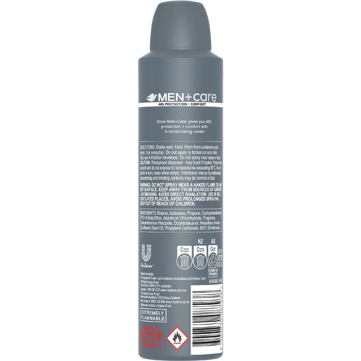 Dove Men+care 48hr Deodorant Aerosol Stain Defence 250ml