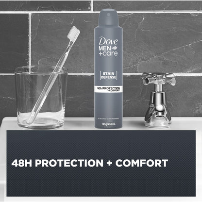 Dove Men+ Care Antiperspirant Aerosol Stain Defense 48h 250 Ml