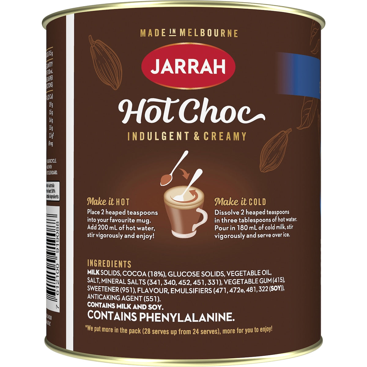 Jarrah Hot Chocolate Powder 322g