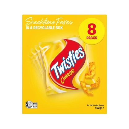 Twisties Cheese Snacks Lunchbox Multipack 8 Pack - 152g