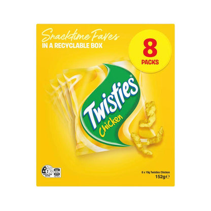 Twisties Chicken Snacks Lunchbox Multipack 8 Pack - 152g