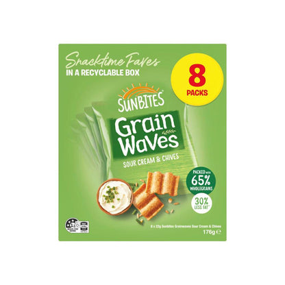 Sunbites Grain Waves Chips Kids' Lunchbox Multipack 8 Pack - 176g