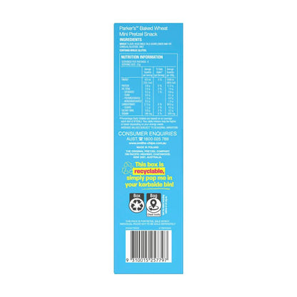 Parkers Pretzels Kids' Lunchbox Snacks Multipack Salted 8 Pack - 200g