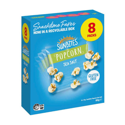 Sunbites Popcorn Kids Lunchbox Multipack Sea Salt 8 Pack - 80g