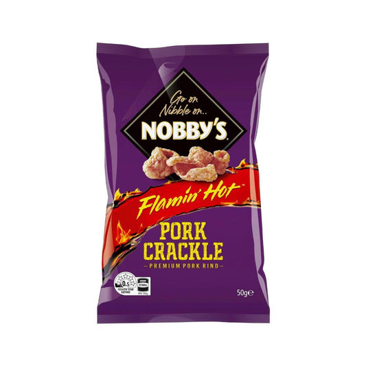Nobbys Flaming Hot Pork Crackle - 50g