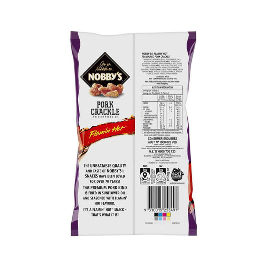 Nobbys Flaming Hot Pork Crackle - 50g