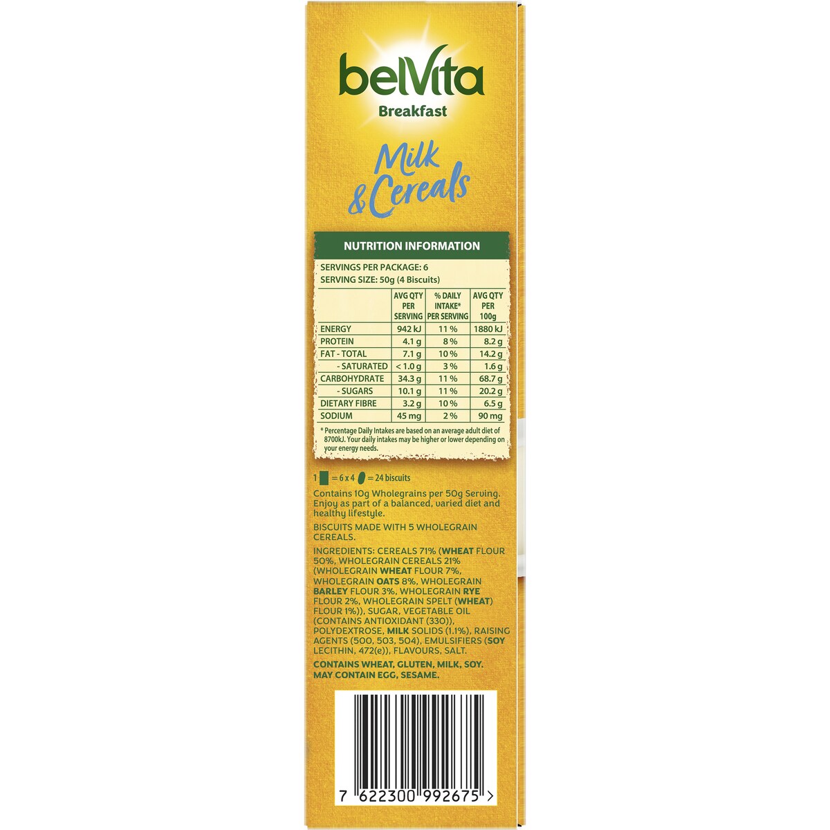 Belvita Breakfast Biscuits Milk & Cereals 6 Pack