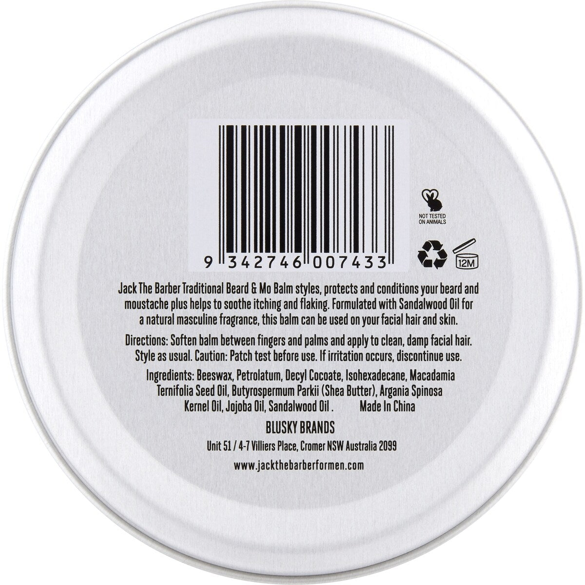 Jack The Barber Beard & Mo Balm 95g